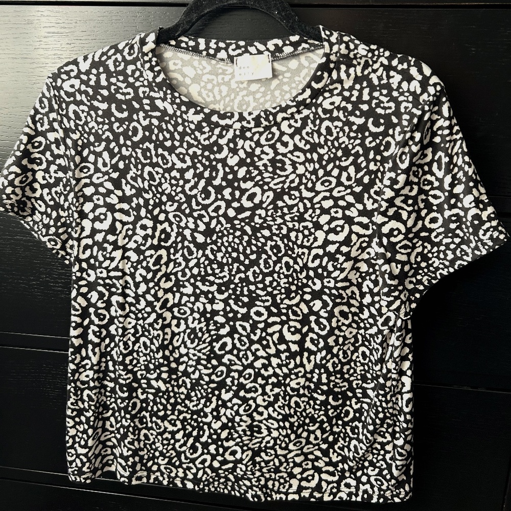 Black & White Cheetah Top